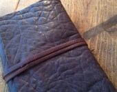 Hand stitched lamb leather Journal - Moleskine Cahier refillable Journal