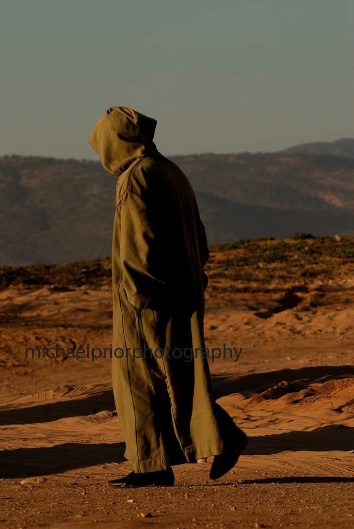 man in the desert