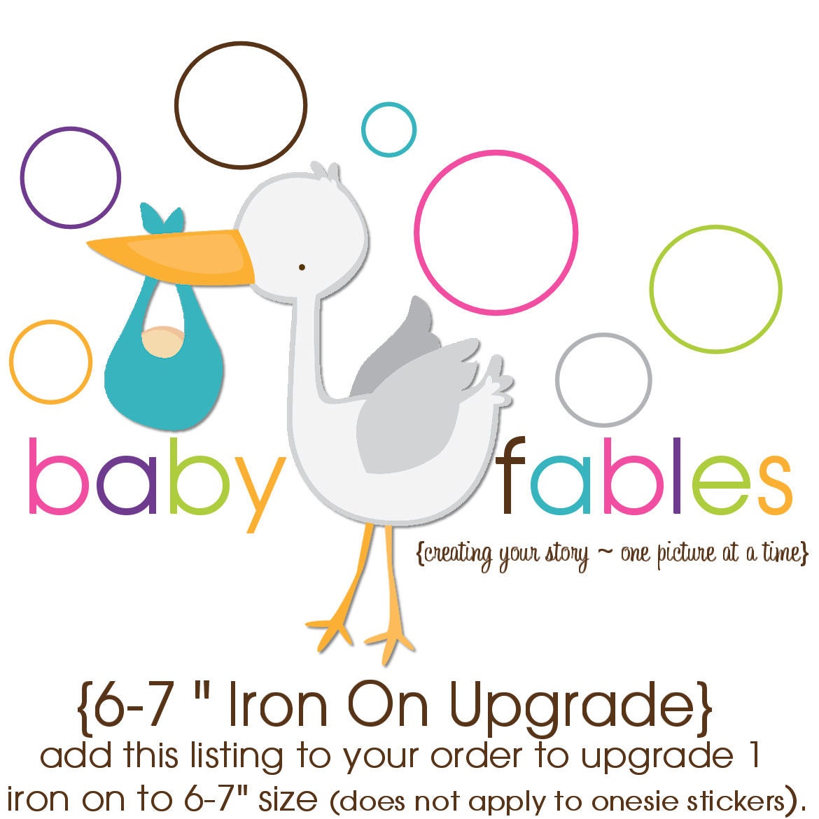 6 to 7 inch iron on UPGRADE