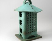 Lantern, Rustic Weathered Bronze Glaze
