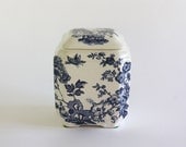 Vintage Blue and White Mason's Ironstone Jar