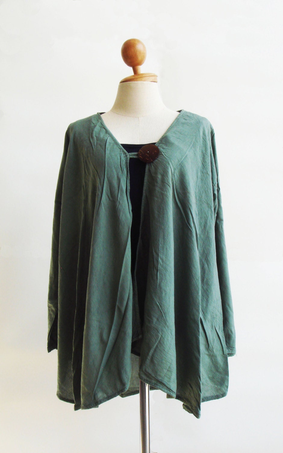 Jade Light Weight Green Cotton Jacket, green jacket