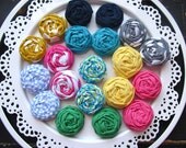 Shoe Clips Fabric Flower Rosette Pick Your Color