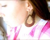 Hammered Bronze Teardrop Earrings