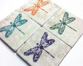 Dragonfly Tile Coasters 