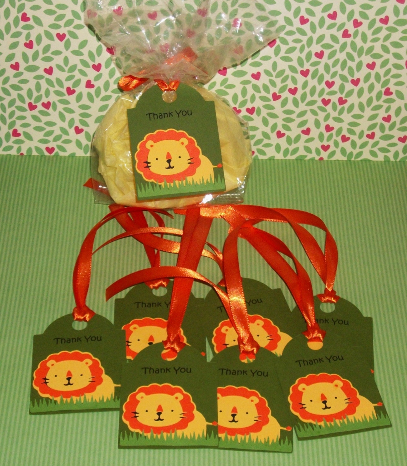 9 Lion Thank you Tags for Goody bags ... READY to SHIP ... CLEARANCE Il_570xn