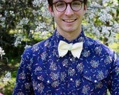 Made to Order Yellow Cotton Dotted Swiss Bow Tie made by Polly Bland