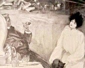 Do You Approve of Marriage -- 1904 illustration by Martin Justice - Victorian Gibson Girl Style -- MATTED in standard 8x10 size