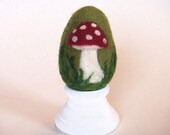 Needle Felted Egg - Toadstool / Mushroom - Easter Egg
