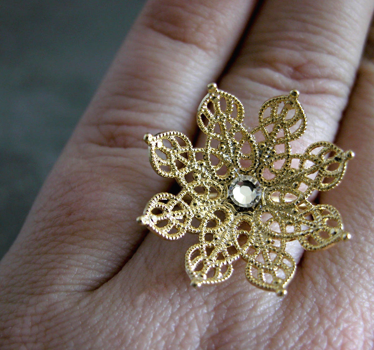 Wedding jewelry ,Bridesmaids Jewelry,Winter Wedding,Bridesmaids Gold Ring,Bridal Ring, Gold Ring,Cocktail Ring,