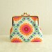 Scandinavian medallion flower Clutch purse bag