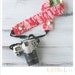 ruched camera strap cover - sweet watermelon