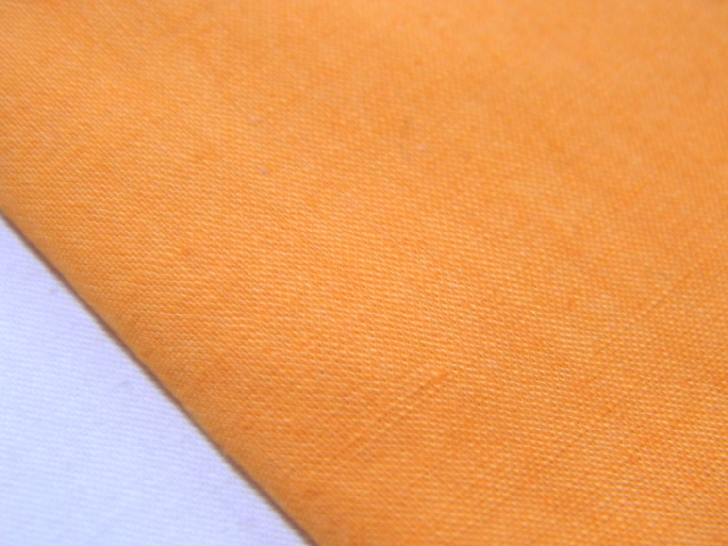 Early Twentieth Century Chrome Orange Cotton One and a Half Yards