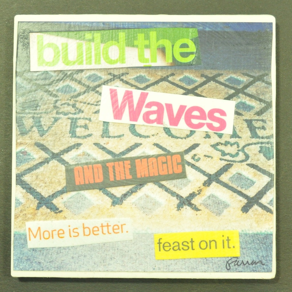 Unique Poem Collage Photo Coaster