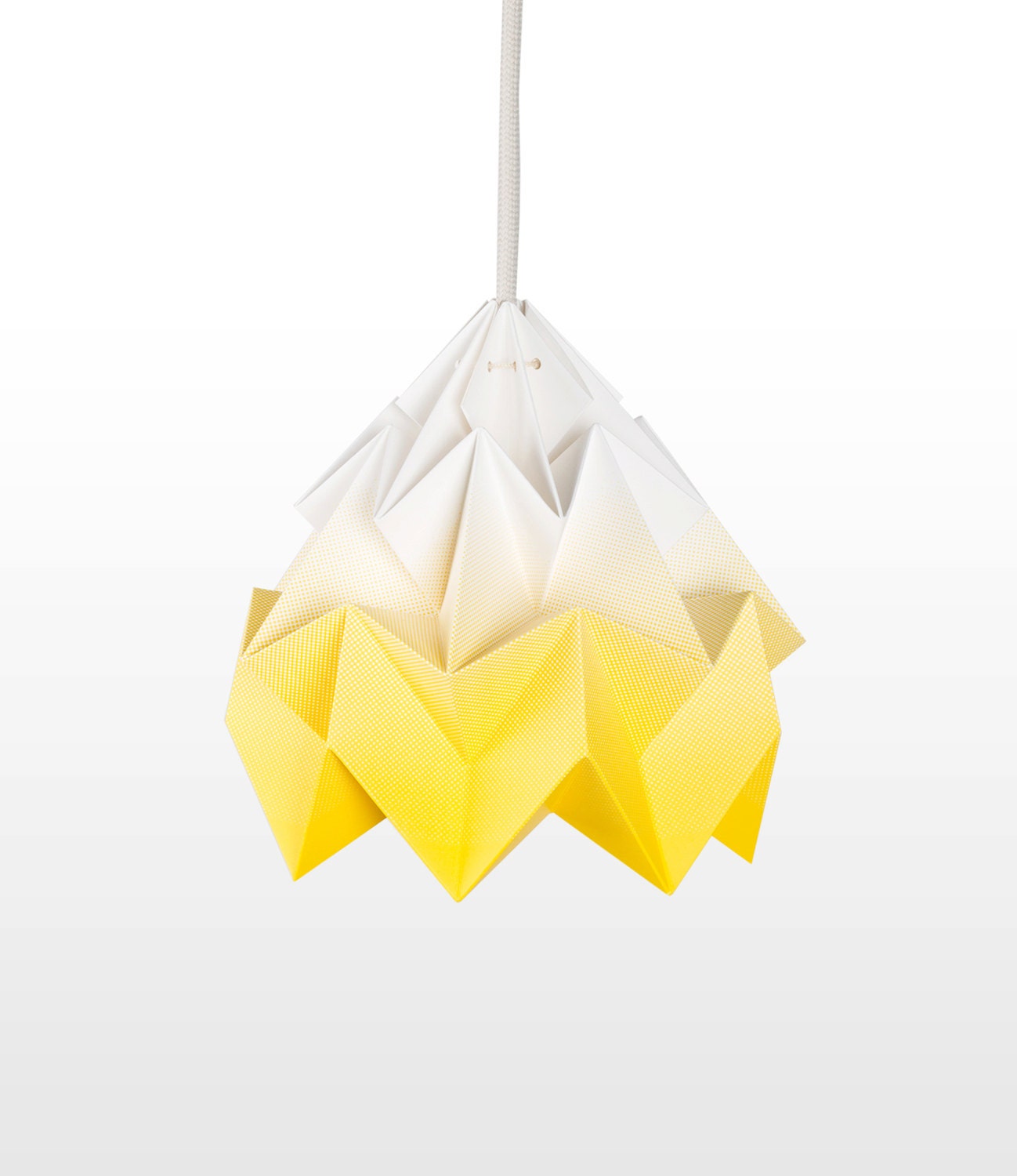 Moth origami lampshade gradient yellow