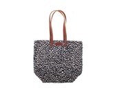 Bag O' Booty Tote/Shopper in printed fabric with leather handles