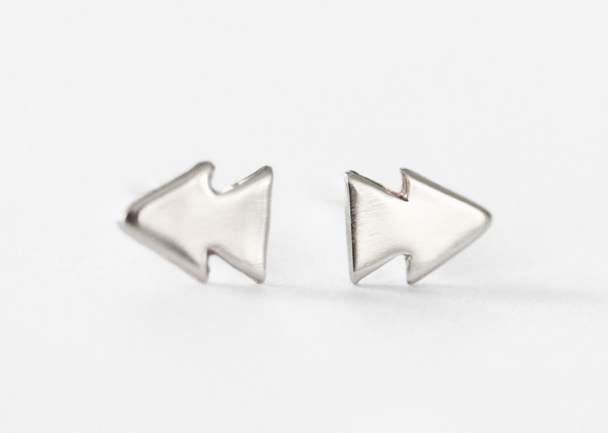 Rewind and Forward Earrings - Silver