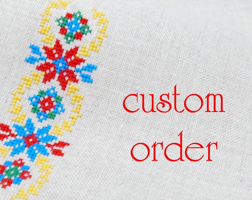 Custom order for Elizabeth