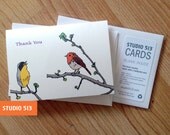 Birdie Thank You Note Card - Single Card & Envelope