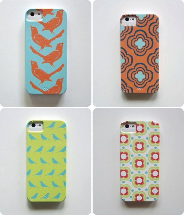 Modern IPhone 5 case Choose Your Favorite Design iphone case BARELY THERE geometric colorful redtilestudio