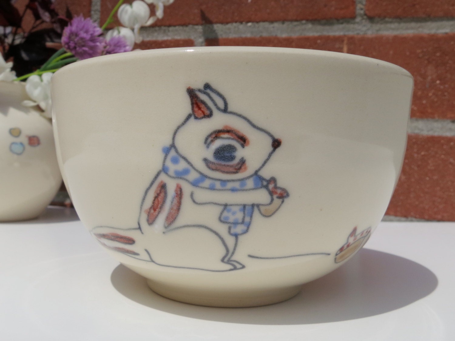 chipmunk dessert bowl  - snack bowl - ice cream bowl