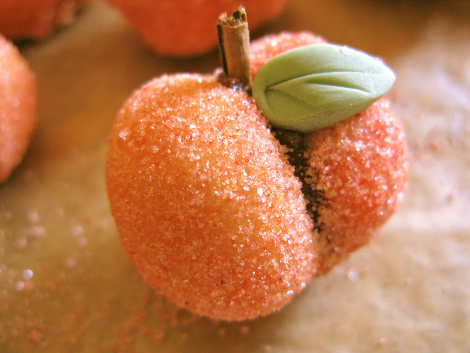 3D Summertime Peach Cookies 1/2 dozen pack with Hazelnut Chocolate Filling