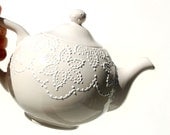 Pre order custom Whimsical, Victorian Styled Handpainted Ceramic teapot