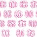 Intertwined Vine Interlocking Machine Embroidery Font  1.5", 2.5" & 3.5" INSTANT DOWNLOAD now available