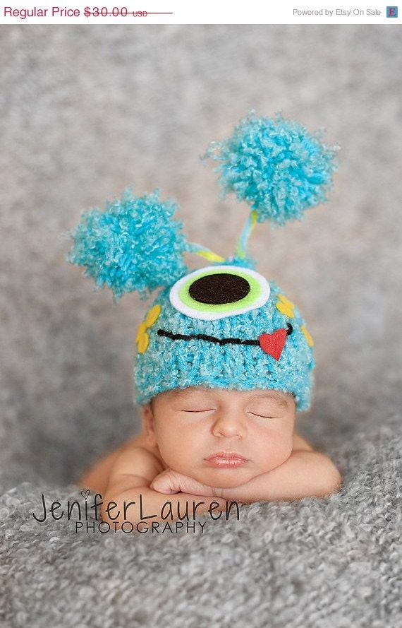 Sale 20% off now monster Baby hat Sizes Preemie to 12 months great photography prop