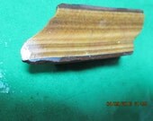 Brown Chatoyant Tiger Eye Tan Brown Cab Slab Rough Lapidary Free Form Wrap It