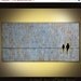 Bird painting LARGE wide abstract original acrylic on canvas birds on a wire 48 x 24 Made To Order