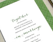 Modern Formal Wedding Invitation with calligraphy details-CLAIRE