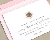 Modern Destination Vegas Wedding Invitation with Poker Chip Monogram-ZOEY