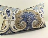 Decorative Lumbar Pillow Cover Kravet Latika in Delta, Accent Pillow, Throw Pillow, Toss pillow