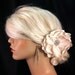 My Wedding Day Ivory Rose - Handmade Ivory or Champagne Bridal Flower Fascinator with Elegant Rhinestone Center, Hair