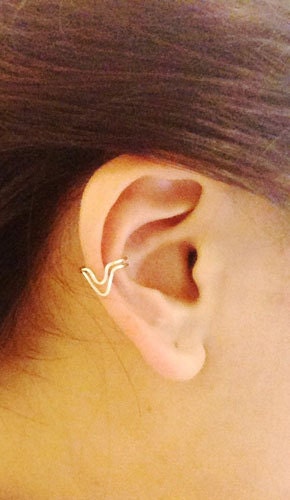 Ear Cuff Gold Chevron Ear Cuff Ear Wrap Earcuff