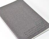 Shell and Script Gray Pocket Moleskine Notebook Hand Stamped