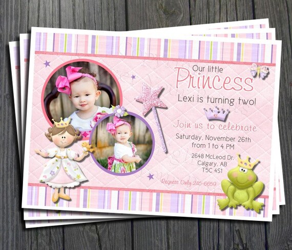 Princess Birthday Invitation - FREE Thank You Card included Il_570xn