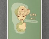 Let's Read Together 8x10 / Typographic Print, Digital Print, Art Poster, Gifts for Readers, Writers, Booklovers, Giclee, Teal, Cream