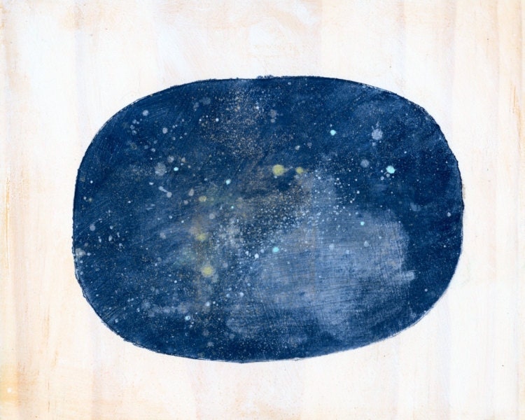Uncharted No.1 8x10 / Reproduction Print, Abstract, Universe, Space, Stars, Modern Art, Giclee, Digital Print, Summer Night Sky