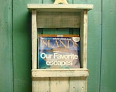 Shelf Magazine Wine Rack Weathered Wood Beach House Style