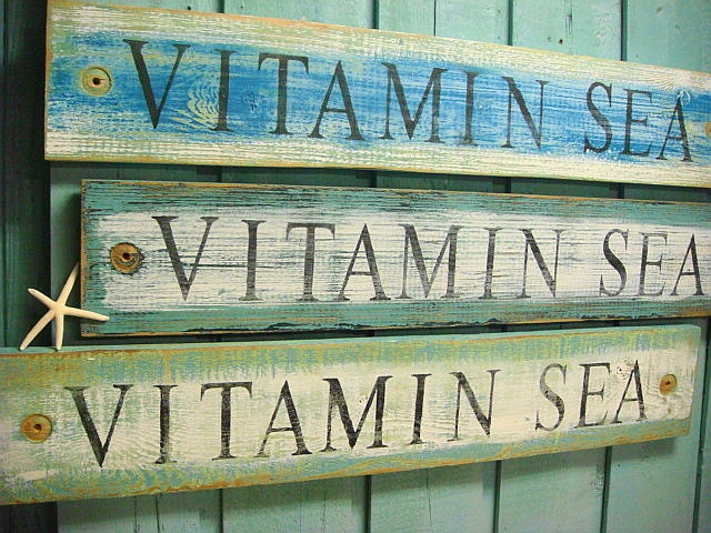 Beach House Sign Decor Wall Art - Vitamin Sea