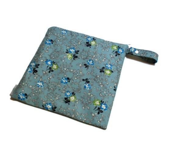 Waterproof Wet Bag for Cloth Diapers or Swimsuits in a Sweet Blue ...