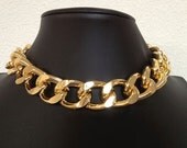 Big Mama II, Thick Large Chunky Gold Chain, 18K Gold Color, Choker