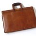Vintage Tan Leather Portfolio ... Lawyer Bag, Salesman Bag, Attache, Handled Briefcase, Brown Leather