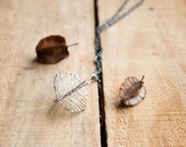 Necklace Pendant - Bush Willow - in Warm Silver