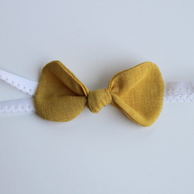 yellow knot bow headband