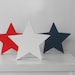 Nautical stars - Red, white and blue stars - Wooden home decor
