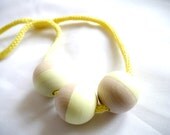 Lemon necklace and wooden beads