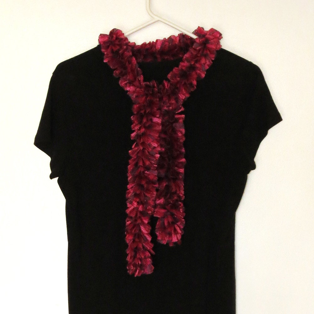 Scarf Ruffle Pink 53" Ribbon